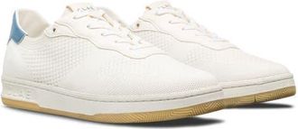 Clae Malone Knit Low Top Sneaker in White Cactus Blue Shadow at Nordstrom, Size 11.5