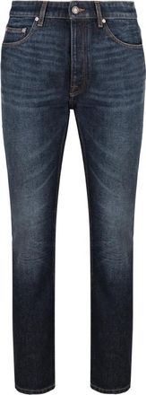 Palm Angels Katoenen Stretch Jeans met Metalen Rivetten - Heren - Slim Fit Jeans - Blauw - W32 - Katoen - Jeans