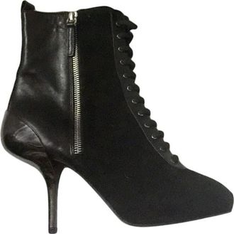 Giuseppe Zanotti Suede & Leather Ankle Boots Size 37.5