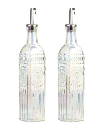 10 Strawberry Street 14 Strawberry Street Devonshire Textured Glass Oil & Vinegar Cruet Set
