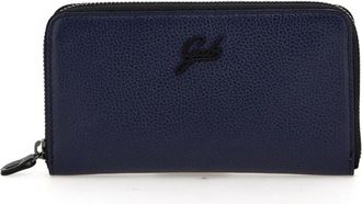 Gabs Blauwe Leren Portemonnee met Ritsvak - Dames - Portefeuilles - Blauw - ONE Size - Leer - Accessoires