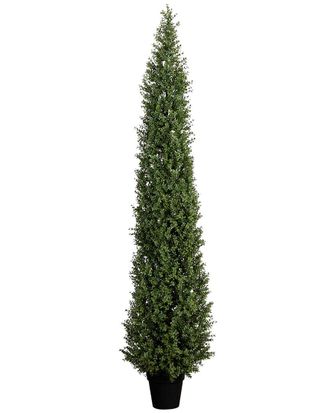Nearly Natural 8ft Indoor/Outdoor UV-Resistant Artificial Boxwood Topiary Tree