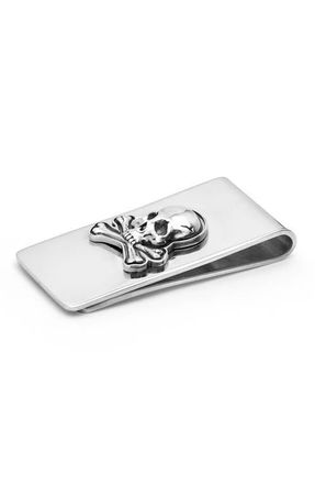 Lagos Mens Anthem Krunch Money Clip in Silver Skull at Nordstrom
