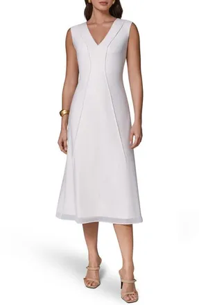 DKNY Sleeveless A-Line Cocktail Dress in Ivory at Nordstrom, Size 12