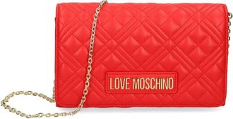 Love Moschino quilted crossbody bag - women - Polyurethane - One Size - Red