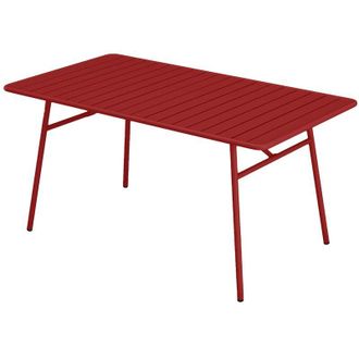 Vente-Unique Tavolo da giardino L.160 cm Metallo Rosso - MIRMANDE di MYLIA