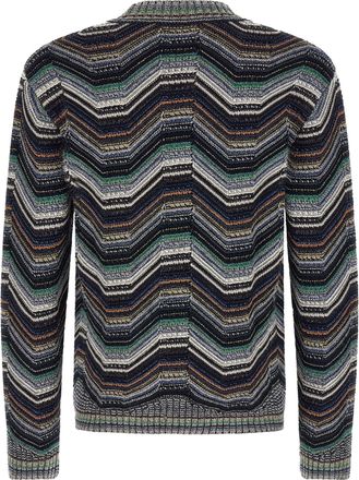 Missoni Zigzag-Knit Cardigan - charcoal