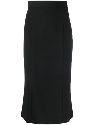 Alberta Ferretti High waist kokerrok - Zwart