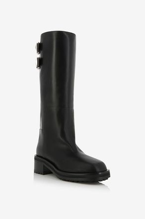 Jimmy Choo London Glattlederstiefel Brooklyn Knee Boot 35