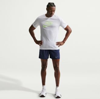 Nike Mens Miler Dri-FIT 5 Brief-Lined Running Shorts in Blue | IF2060-410