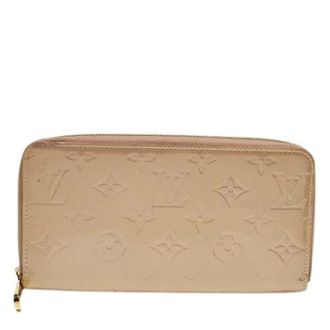 Louis Vuitton Pre-owned Leren Portemonnee - Dames - Pre-owned - Beige - Maat: ONE Size Leer
