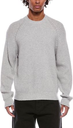 Palm Angels Curved Wool & Cashmere-Blend Crewneck Sweater