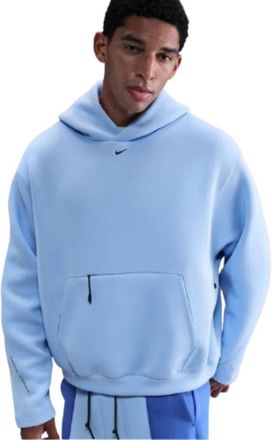 Nike Tech Hoodie Mens Azul Swoosh Fleece Embroidered Oversized Fit JAX1050