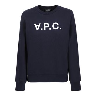 A.P.C. Blauwe Sweatshirt Ss 23 Dameskleding - Dames - Sweatshirts - Blauw - S - Katoen - Hoodies & sweatvesten