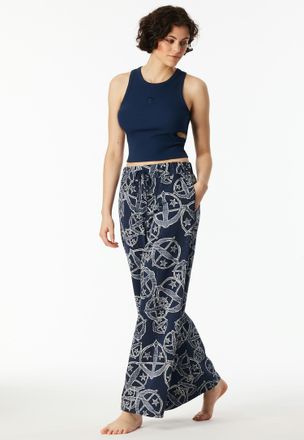 Schiesser Loungehose SCHIESSER Schiesser 150 Years, Damen, Gr. 34, N-Gr, bunt (913, multicolor 2), Single Jersey, Obermaterial: 100% Baumwolle, bequem lang, Hos