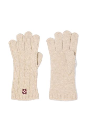 Sandro cable-knit gloves - Neutrals