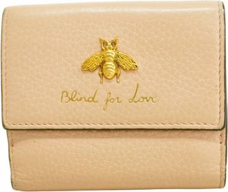 Gucci Pink Leather Wallet (Tri-Fold) (Pre-Owned)