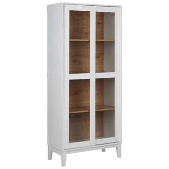 Beliani Beliani - Armario Decorativo Con Expositor De Vidrio Blanco Rumson