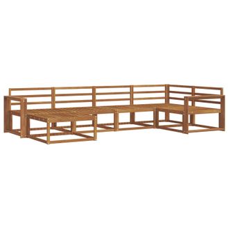 vidaXL Conjunto De Sof&aacute;s De Exterior 6 Pcs Natural Vidaxl