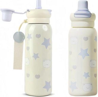 OEM 2 Vasos Grandes Con Pajita, Term&oacute;metro Para Coche, Taza De T&eacute;, Botella De Agua Para Estudiantes Mengqu, 620 Ml