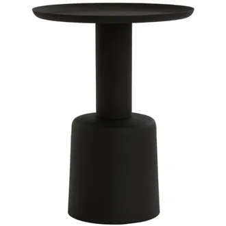 Light & Living Light&living - Mesa Auxiliar Milaki Negra - &Oslash;40x52 Cm