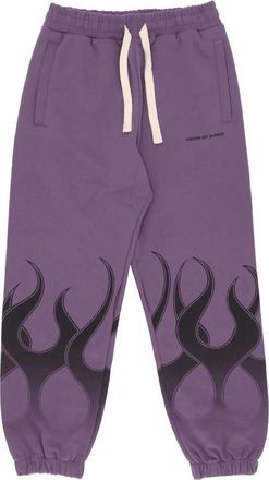 Vision Of Super Flames Lichtgewicht Trainingsbroek Man Broek - Heren - Sweatpants - Paars - S - Broeken