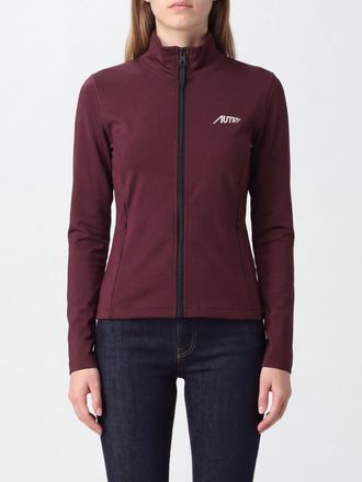 Autry Slim Fit Zip-Up Sweatshirt in Technical Jersey with High Neck