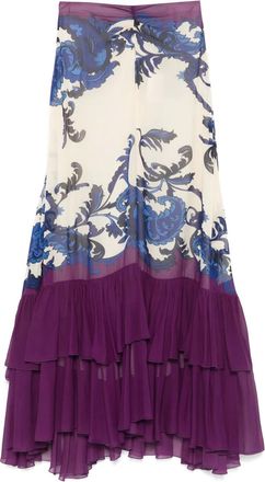 Etro paisley-print maxi skirt - women - Polyester/Silk - 42 - Neutrals