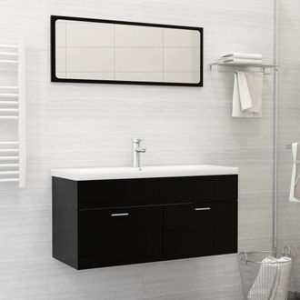 vidaXL Lavabo Empotrado Con Grifo Cer&aacute;mica Blanco 101x39x18 Cm Vidaxl