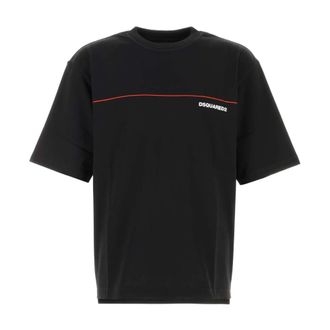 Dsquared2 T-Shirts, male, Black, Size: XL Loose Fit T-Shirt