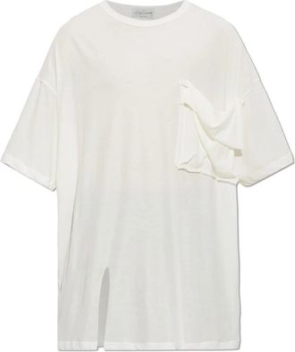 Yohji Yamamoto T-shirt met zak - Heren - T-shirts - Wit - L - Katoen - Tops