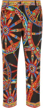 Dolce & Gabbana Multicolor Cotton Casual Womens Pants
