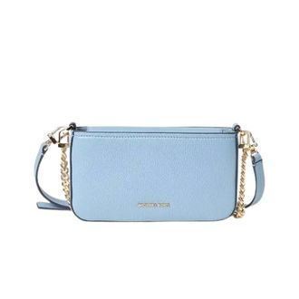 Michael Kors Tassen, Dames, Blauw, ONE Size, Leer, Bryant Small Pebbled Leather Convertible Pochette