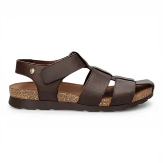 Panama Jack Panama Jack Mens Waterproof Bark Brown Leather Sandals - Stanley C1