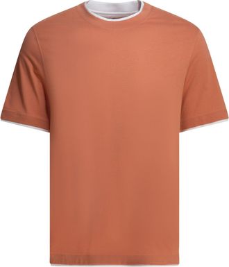 Brunello Cucinelli Brunello Cucinelli Faux Layering T-Shirt mit Rundhalsausschnitt