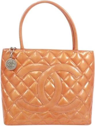 Chanel Pre-owned Tote Bags, female, Orange, Size: ONE SIZE Pre-owned Vintage Tote Bag