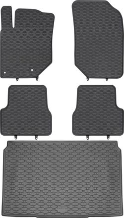 OEM Juego De Alfombrillas De Goma Para Coche Y Alfombrilla Para Maletero Para Peugeot 208 Ii Hatchback A Partir De Junio De 2020