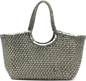 Dragon Diffusion Nantucket Cactus Woven Leather Tote Bag