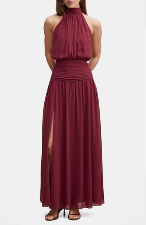 Ever New Renata Halter Maxi Dress in Berry at Nordstrom, Size 12