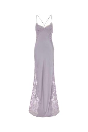 Ermanno Scervino Lilac Satin Long Dress