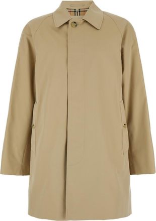 Burberry Beige Single-Breasted Trench Coat