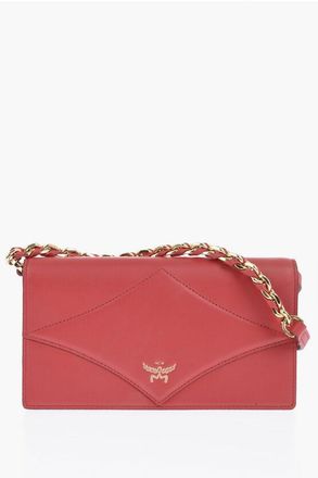 MCM Portafoglio in Pelle a Tinta Unita con Tracolla Removibile taglia Unic