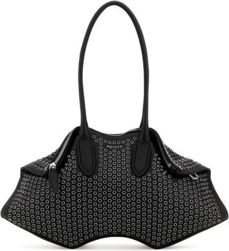Alexander McQueen Black Manta Shoulder Bag