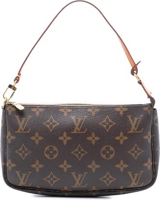 Louis Vuitton Pre-owned Womens Monogram Pochette Accessoires - Brown Textile - One Size