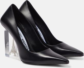 Jimmy Choo London x Jean Paul Gaultier leather wedge pumps