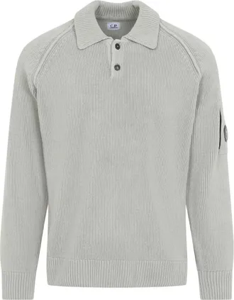 C.P. Company C.p. Company, Truien & Vesten, Heren, Grijs, XL, Katoen, Chenille Polo