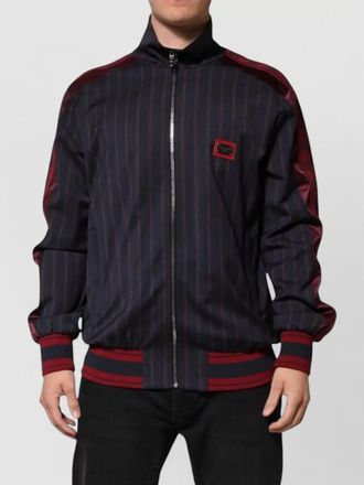 Dolce & Gabbana striped zip-up track jacket