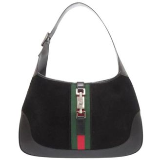Gucci Pre-owned Shoulder Bags, female, Black, Size: ONE SIZE Pre-owned Suede gucci-bags