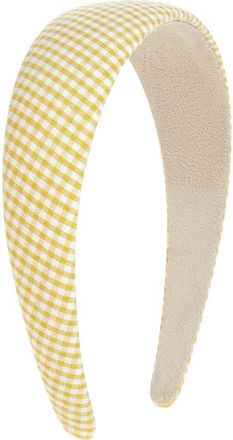 Tasha Padded Plaid Headband in Green at Nordstrom