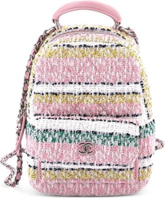 Chanel Classic CC Chain Pocket Quilted Tweed Mini backpack - Veelkleurig